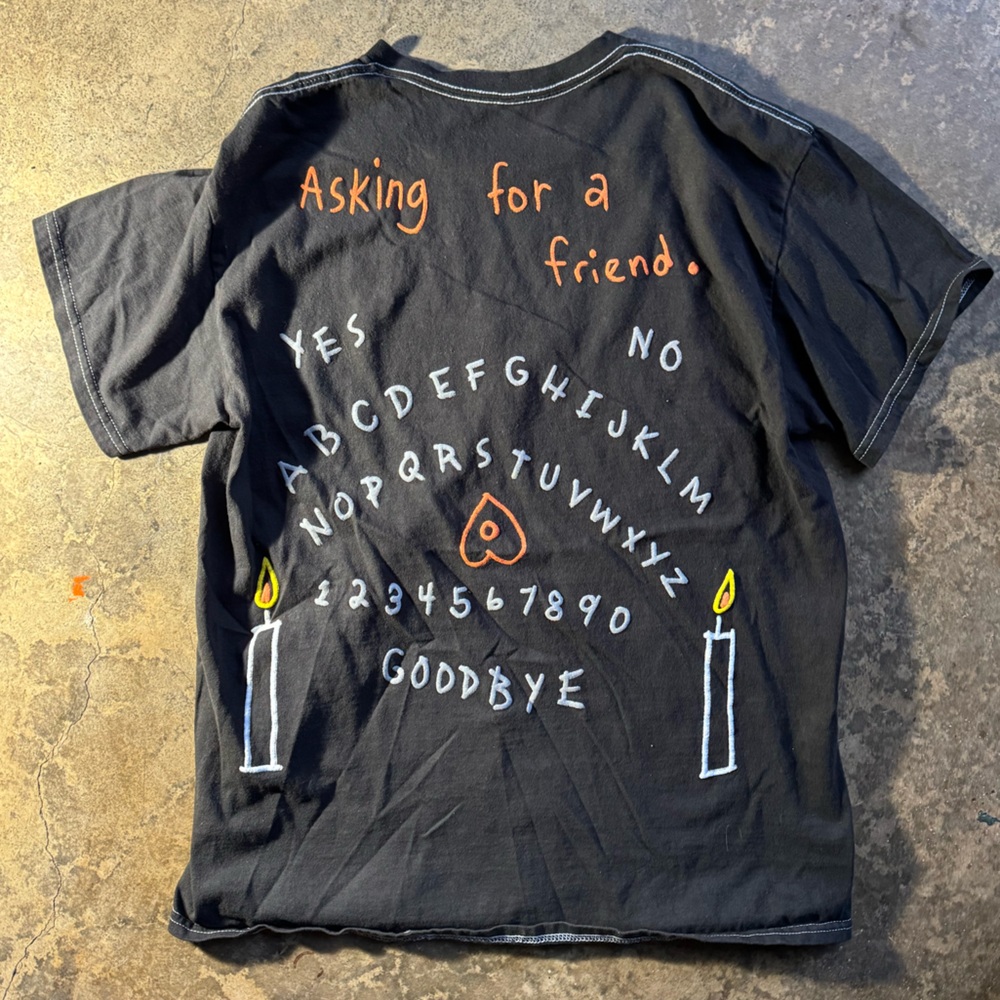 Ouija “Goodbye” Raised Print Short Sleeve Shirt